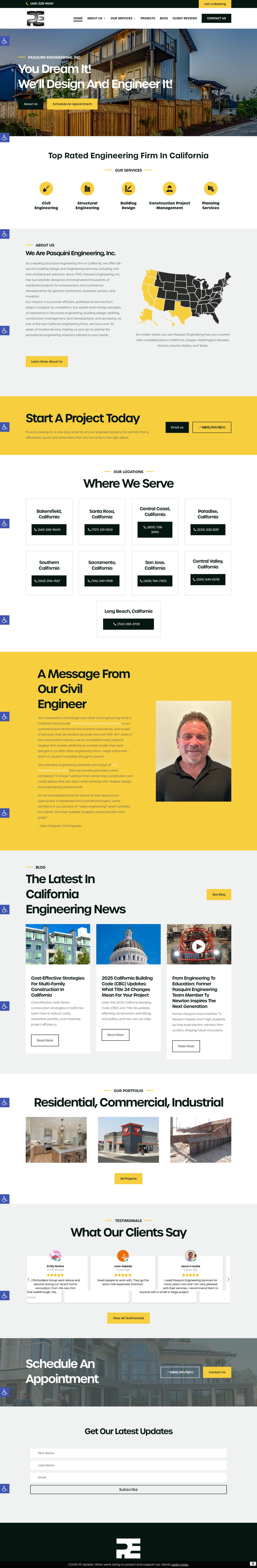 Pasquini Engineering website
